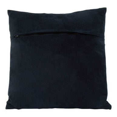 Bosie Safira Black and White Hair on Leather Cushion