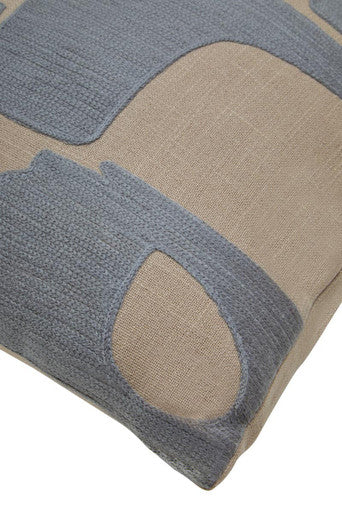 Bosie Ozella Natural And Grey Square Cushion