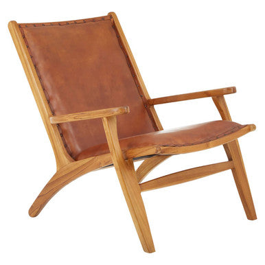 Kendari Brown Leather Chair