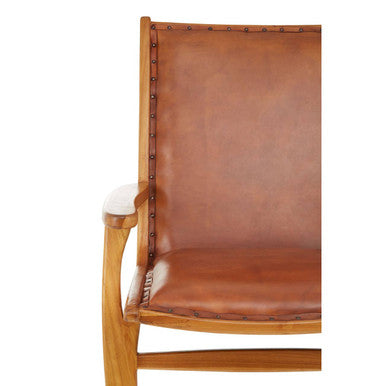 Kendari Brown Leather Chair
