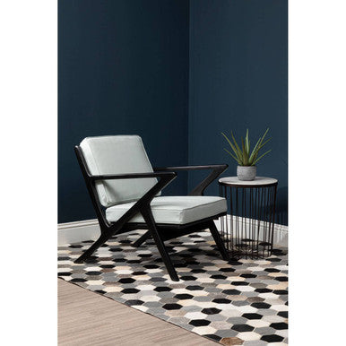 Kendari Grey Cow Leather Chair