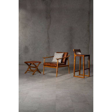 Kendari Chair With Brown Plain Leather