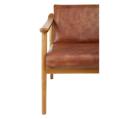 Kendari Chair With Brown Plain Leather