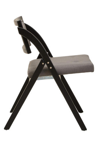 Cebu Grey and Black Elm Wood Folding Chair