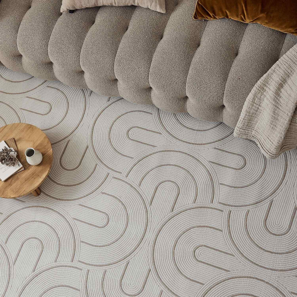 Carmel Cream-Beige Geometric Rug | 6070