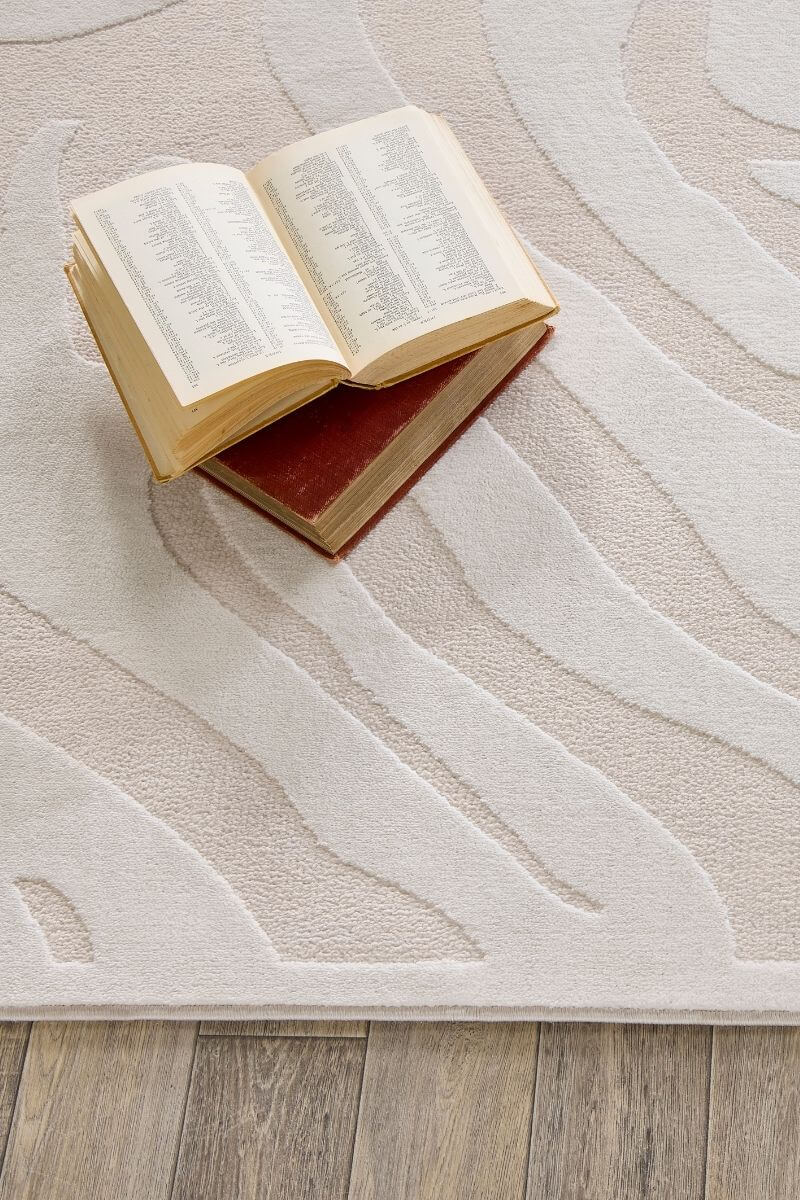 Abstract Geometric Rug – Cream Shades