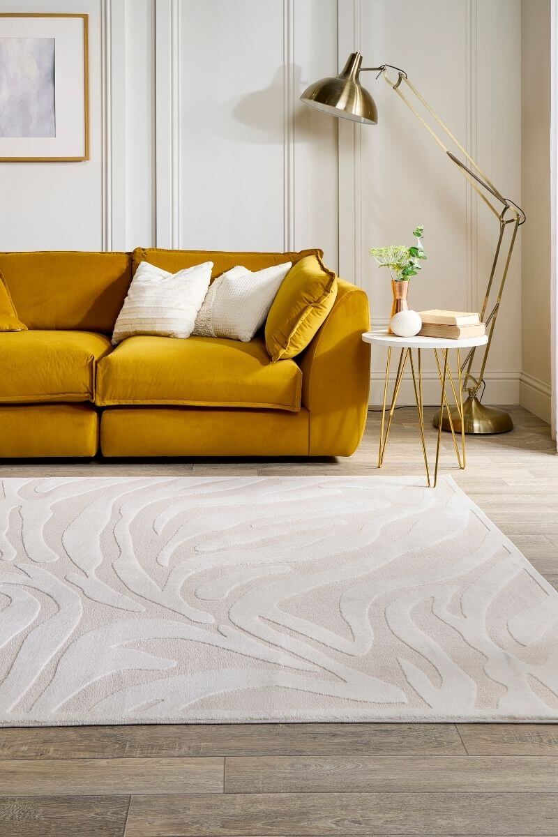 Abstract Geometric Rug – Cream Shades