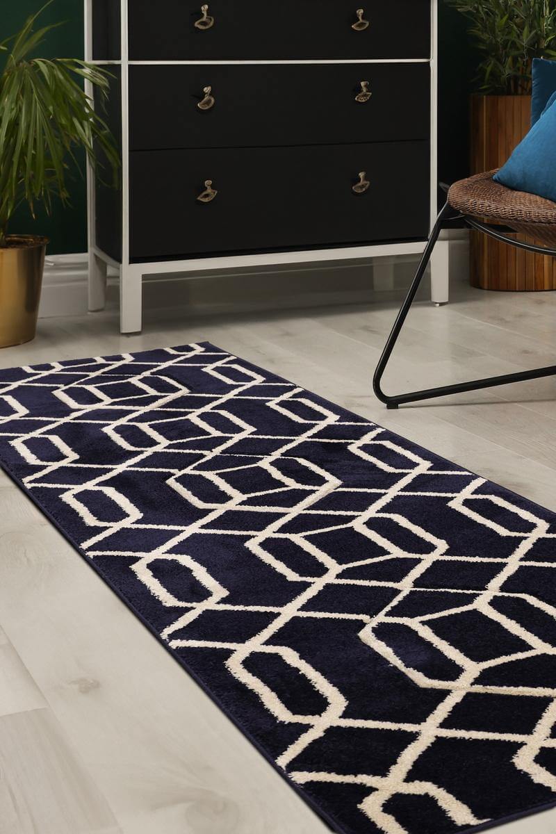 Newport Lattice Rug – Textured Geometric