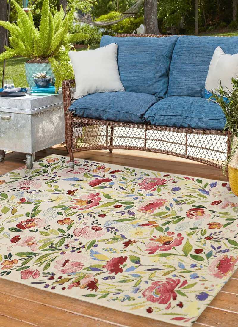 Tropicana Watercolour Meadow Rug – Indoor/Outdoor Rug