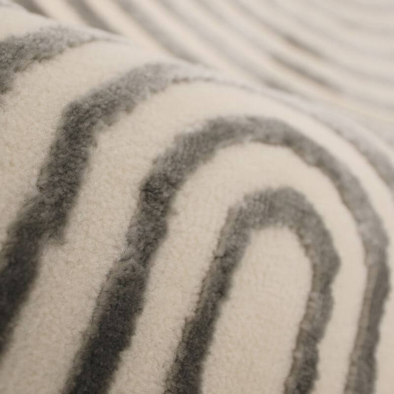 Zeo Deco Rug – Soft 3D Texture in Beige & Blue