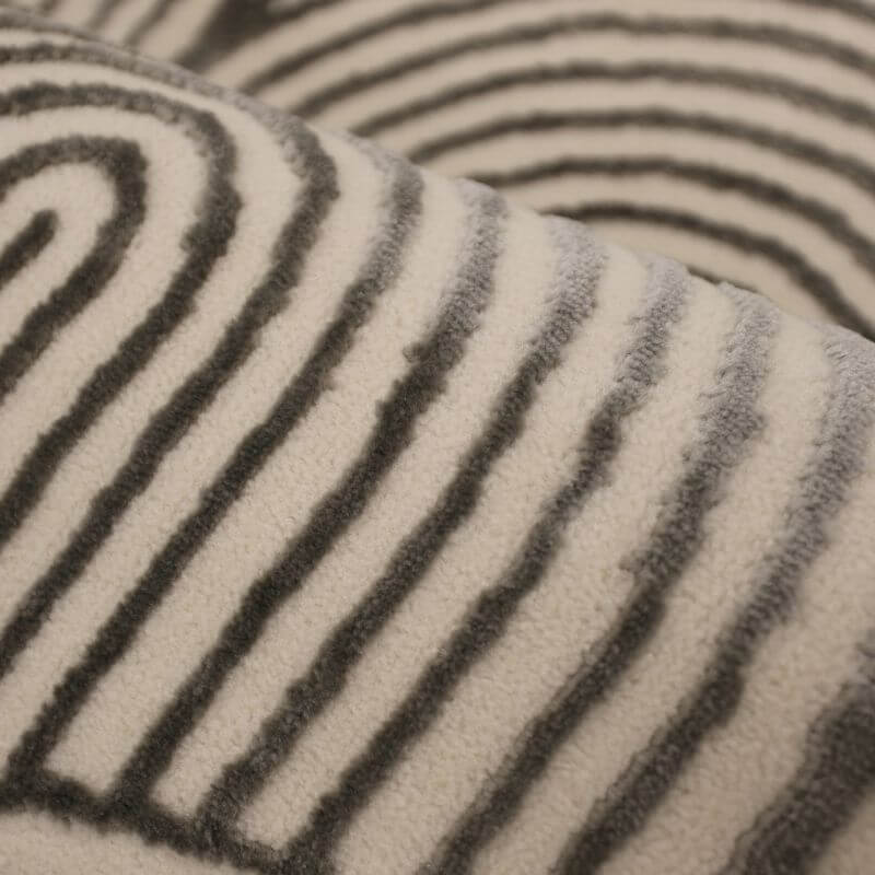 Zeo Deco Rug – Soft 3D Texture in Beige & Blue