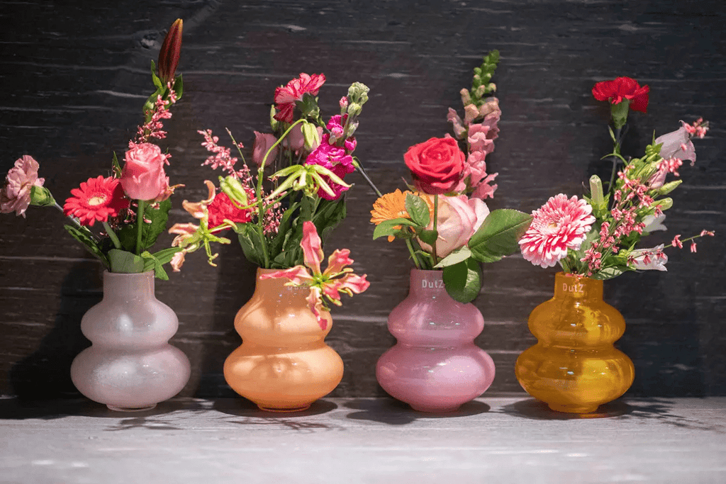 VASE SKRZYSZOW S- H16 D14 cm - TAUPE