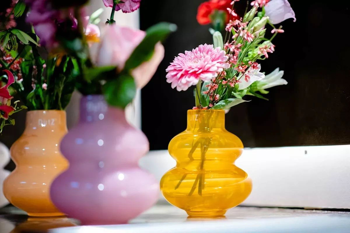 VASE SKRZYSZOW S- H16 D14 cm - TANGERINE