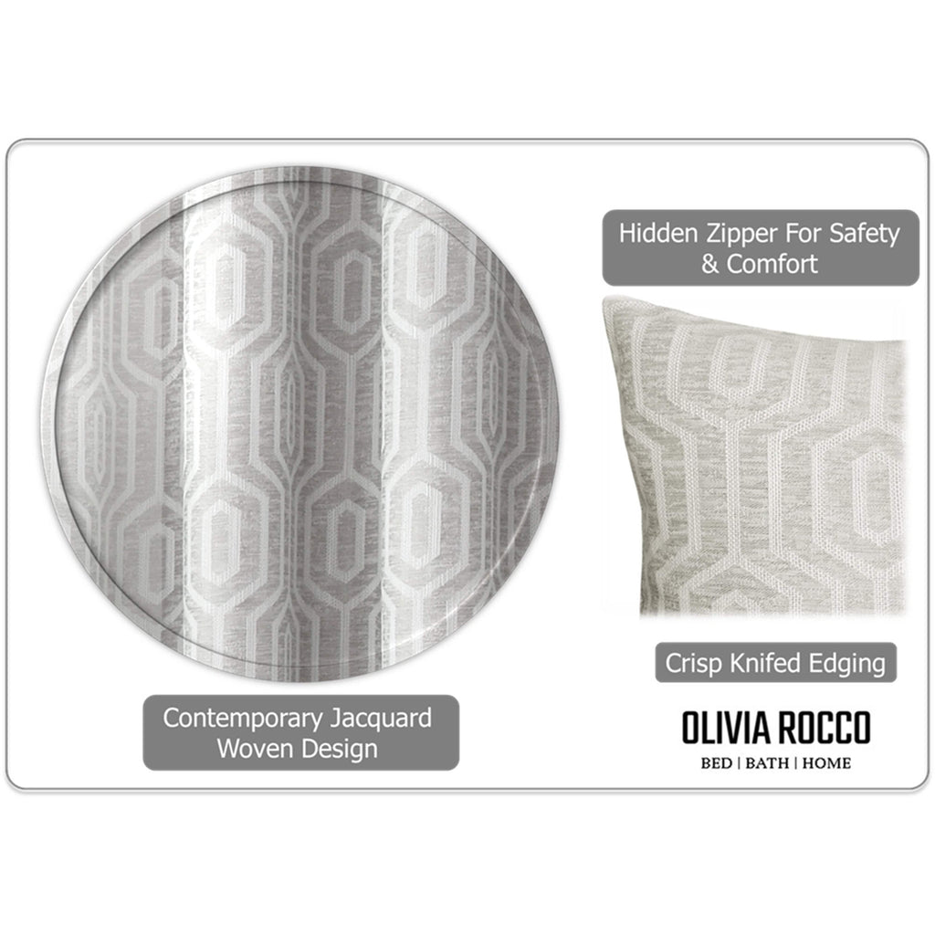 Paris Cushion Covers 2 Pack Modern Natural Decorative Square Scatter Cushions with Invisible Zipper for Sofa & Bed by OLIVIA ROCCO