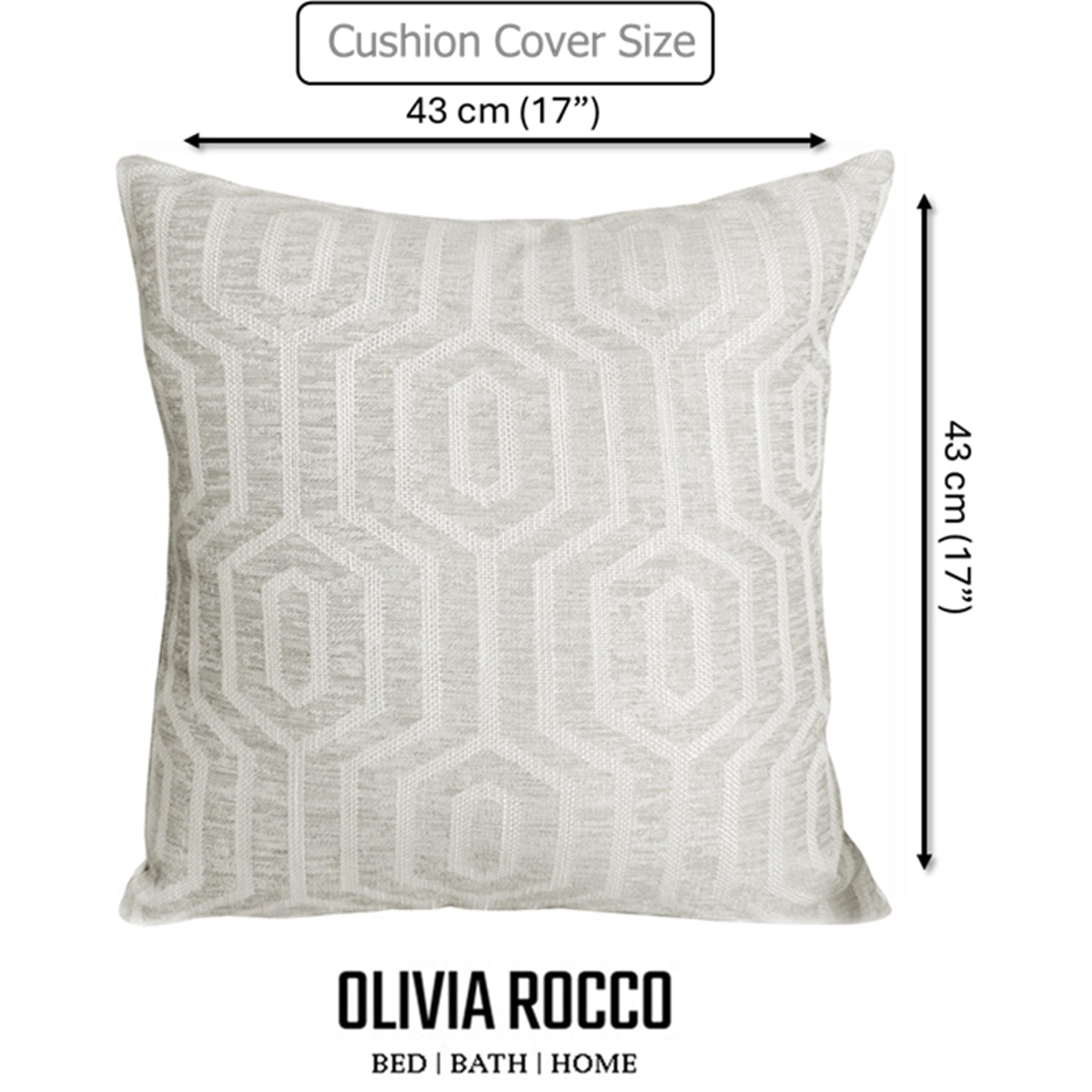 Paris Cushion Covers 2 Pack Modern Natural Decorative Square Scatter Cushions with Invisible Zipper for Sofa & Bed by OLIVIA ROCCO