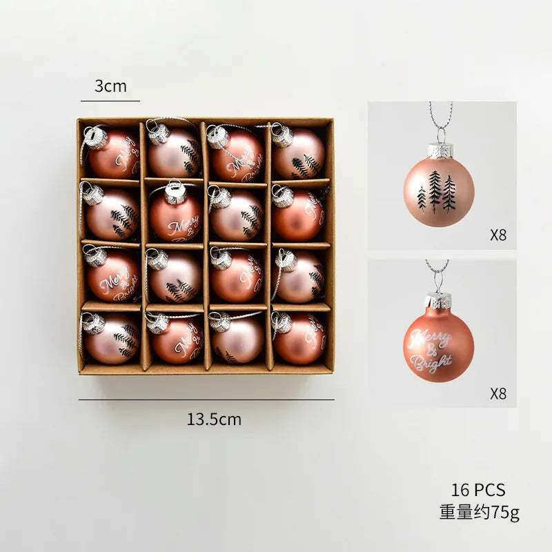 New Christmas Decoration Christmas Glass Ball Pendant Christmas Tree Decoration Painted Ball Pendant Scene Layout