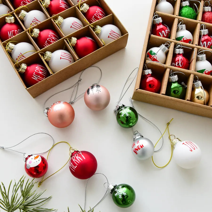 New Christmas Decoration Christmas Glass Ball Pendant Christmas Tree Decoration Painted Ball Pendant Scene Layout