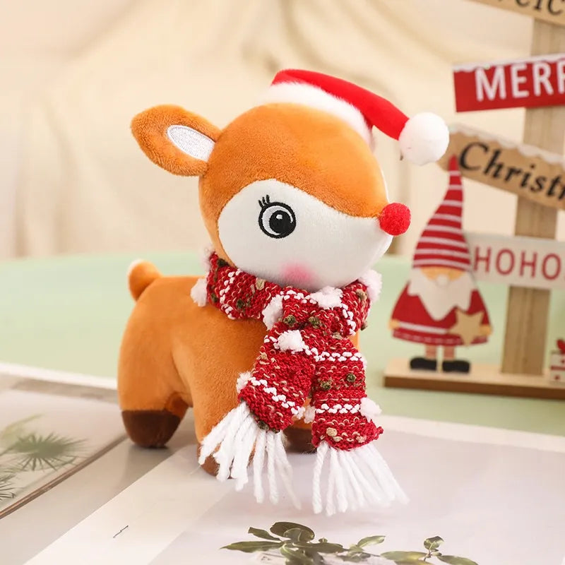 Christmas Decorative Cushion Santa Claus Toy Apple Peaceful Fruit Christmas wreath Cushion Gingerbread Man Cartoon Style