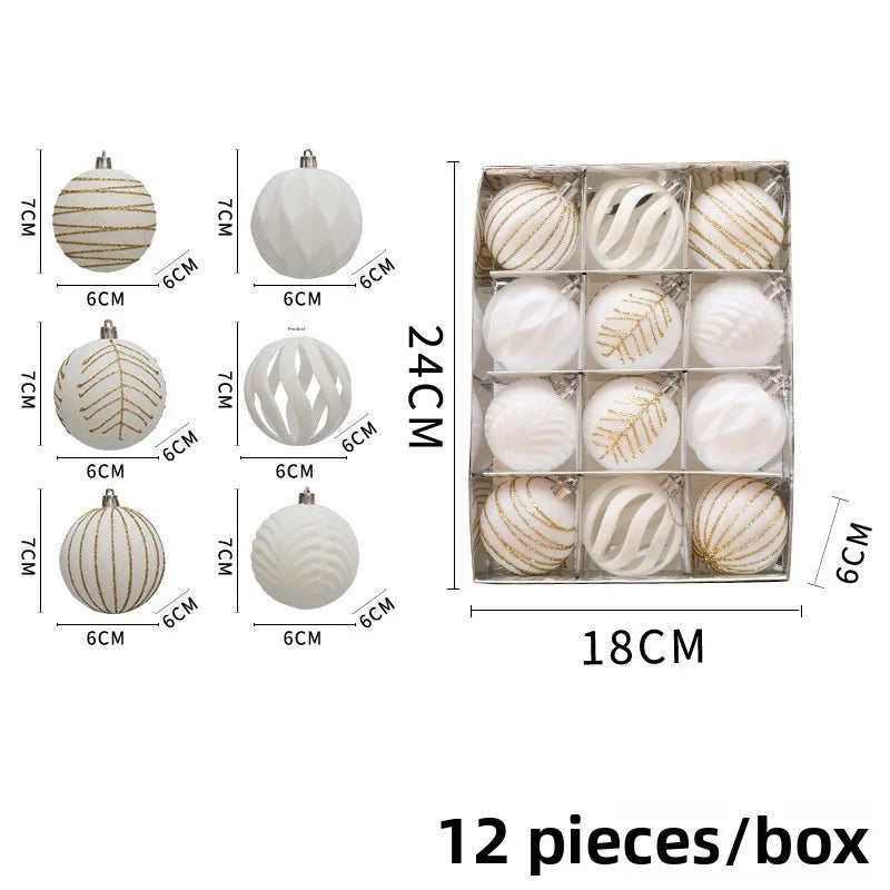 Festive Christmas Tree Decoration 6cm Velvet Finish Christmas Balls Party Decorations Festive Atmosphere Creation Christmas Theme