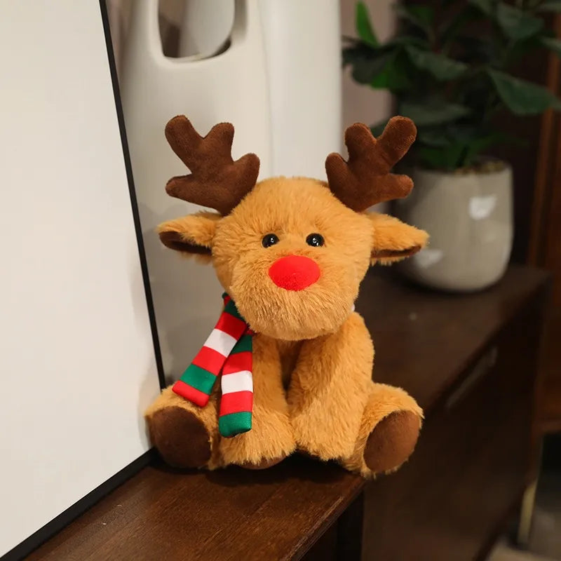 Christmas Decorative Cushion Santa Claus Toy Apple Peaceful Fruit Christmas wreath Cushion Gingerbread Man Cartoon Style