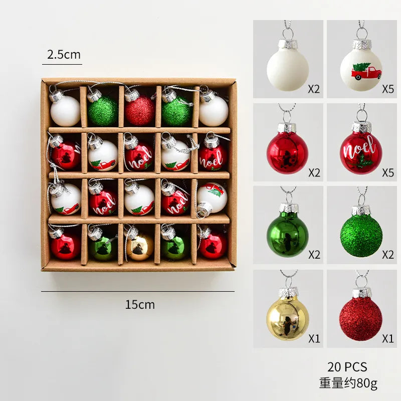 New Christmas Decoration Christmas Glass Ball Pendant Christmas Tree Decoration Painted Ball Pendant Scene Layout