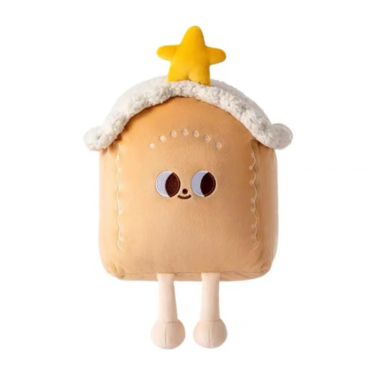 Christmas Decorative Cushion Santa Claus Toy Apple Peaceful Fruit Christmas wreath Cushion Gingerbread Man Cartoon Style