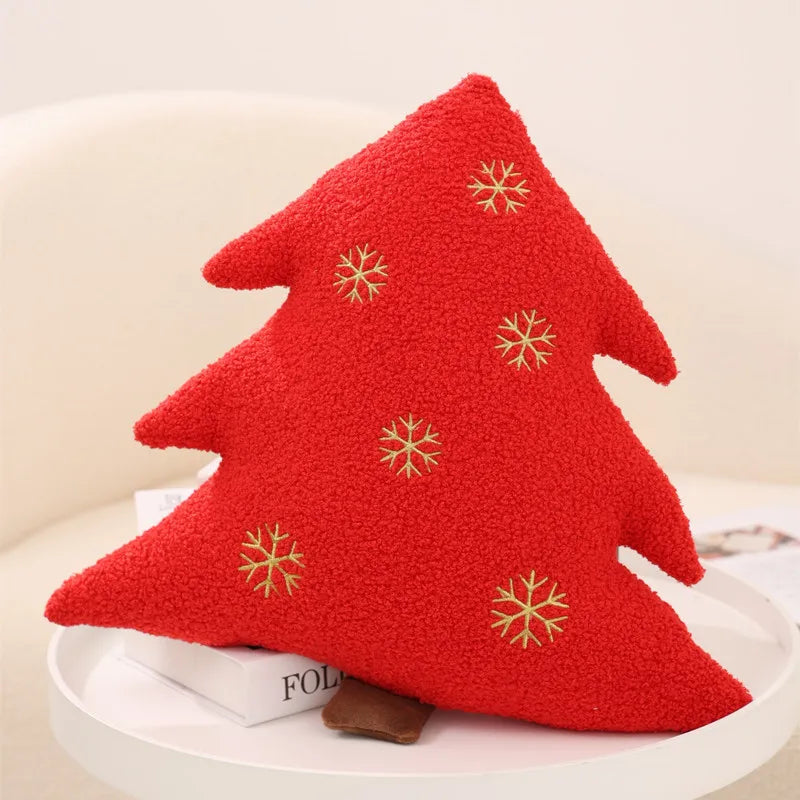Christmas Decorative Cushion Santa Claus Toy Apple Peaceful Fruit Christmas wreath Cushion Gingerbread Man Cartoon Style