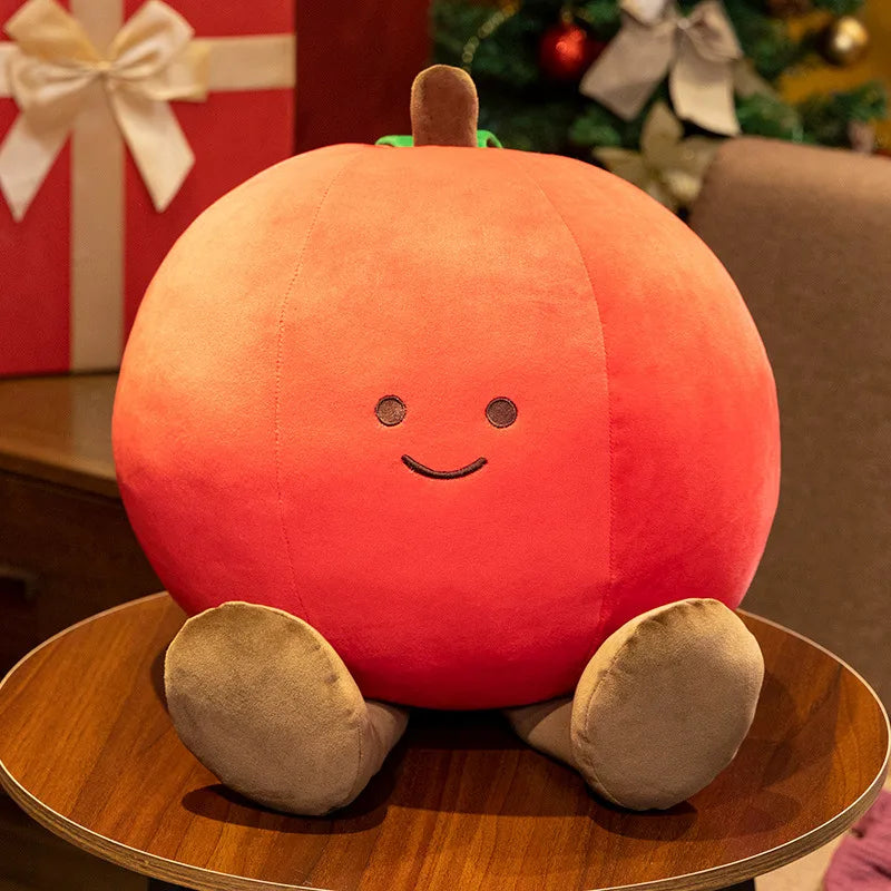 Christmas Decorative Cushion Santa Claus Toy Apple Peaceful Fruit Christmas wreath Cushion Gingerbread Man Cartoon Style