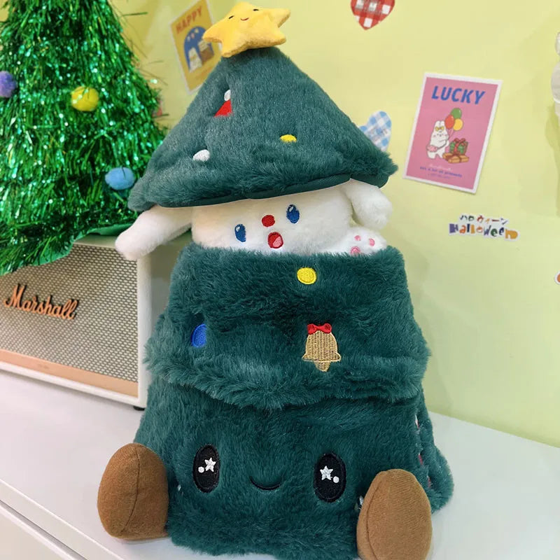 Christmas Decorative Cushion Santa Claus Toy Apple Peaceful Fruit Christmas wreath Cushion Gingerbread Man Cartoon Style