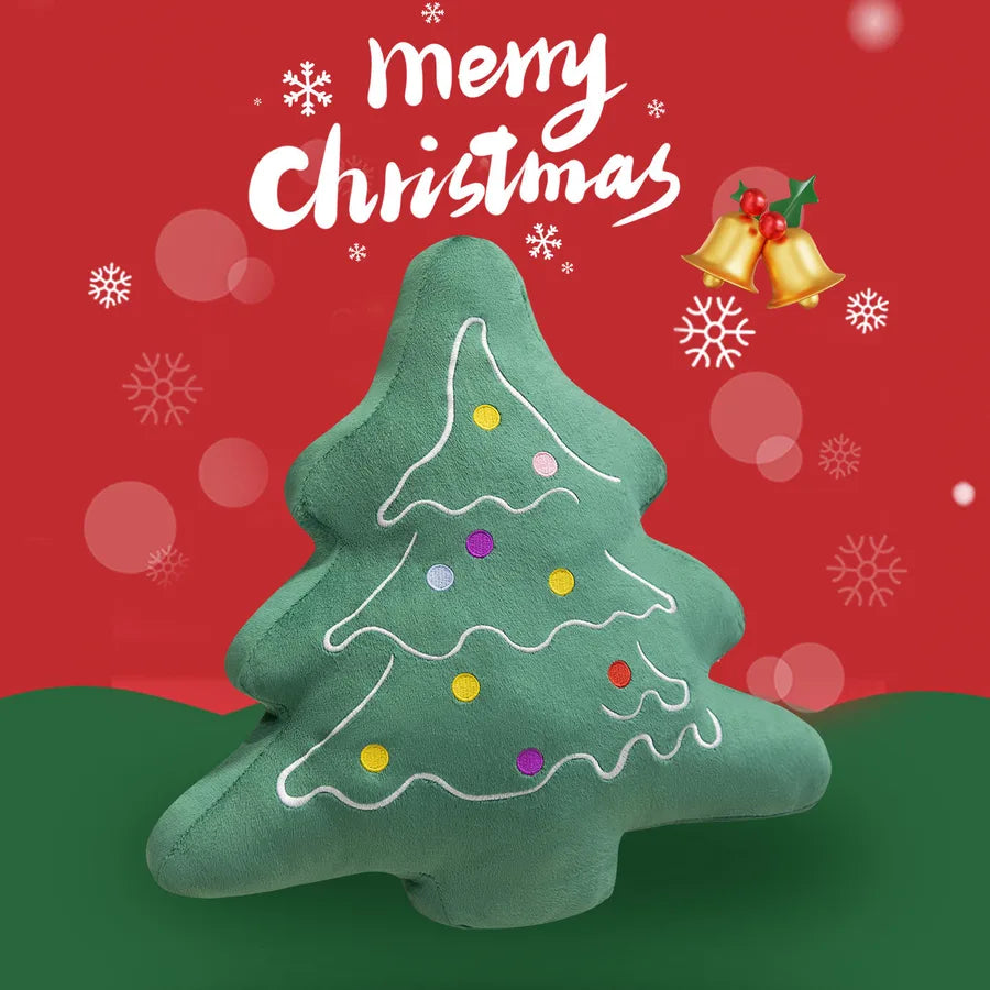 Christmas Decorative Cushion Santa Claus Toy Apple Peaceful Fruit Christmas wreath Cushion Gingerbread Man Cartoon Style