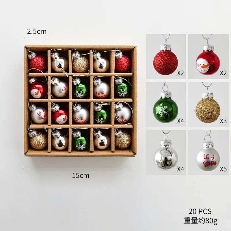 New Christmas Decoration Christmas Glass Ball Pendant Christmas Tree Decoration Painted Ball Pendant Scene Layout