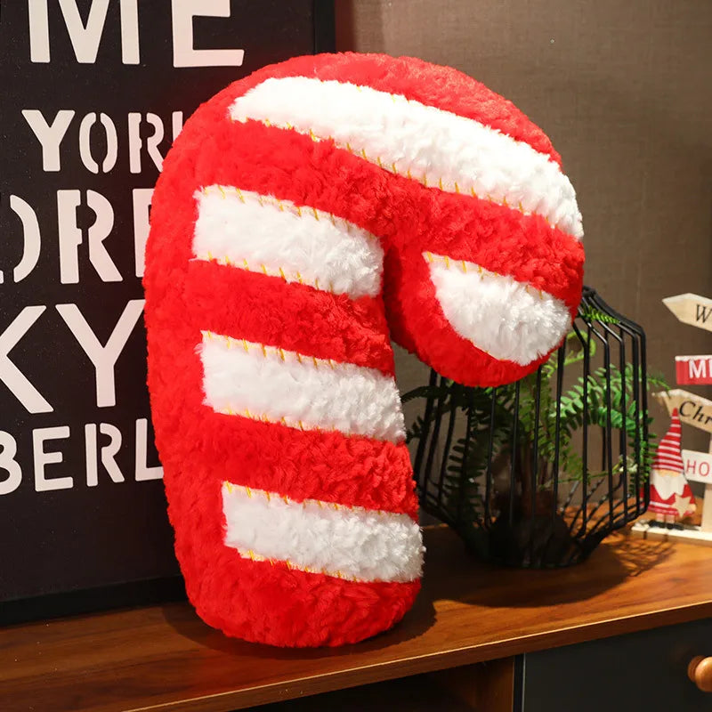 Christmas Decorative Cushion Santa Claus Toy Apple Peaceful Fruit Christmas wreath Cushion Gingerbread Man Cartoon Style