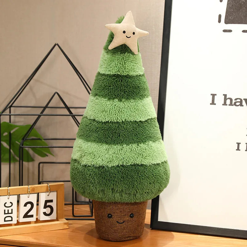 Christmas Decorative Cushion Santa Claus Toy Apple Peaceful Fruit Christmas wreath Cushion Gingerbread Man Cartoon Style