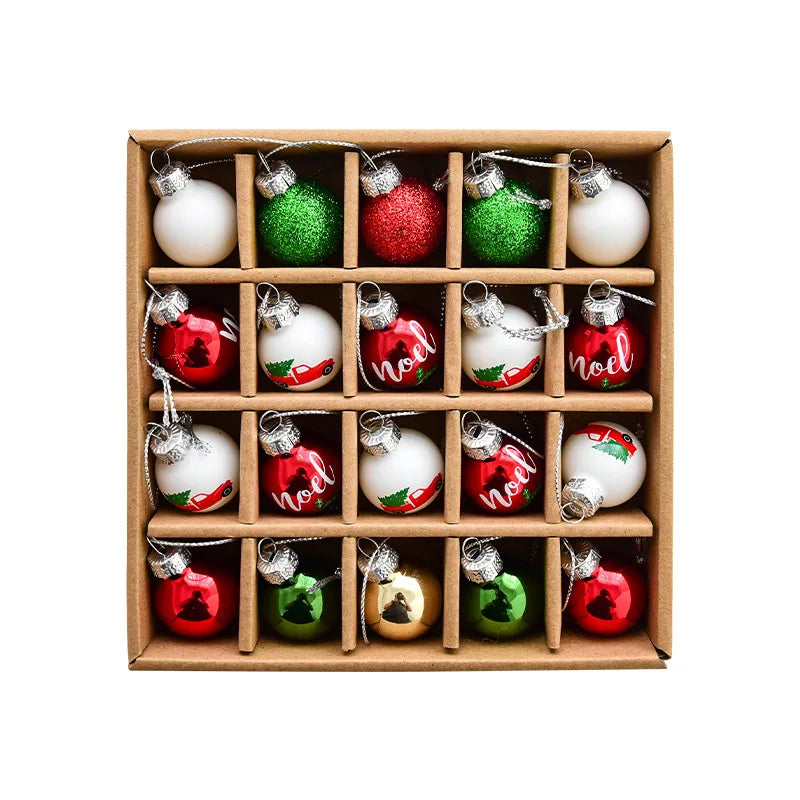 New Christmas Decoration Christmas Glass Ball Pendant Christmas Tree Decoration Painted Ball Pendant Scene Layout